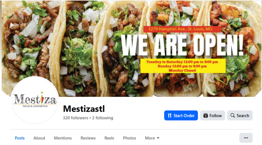 Mestiza taquería brand content