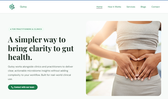 Gutsy Medical website after the redesign