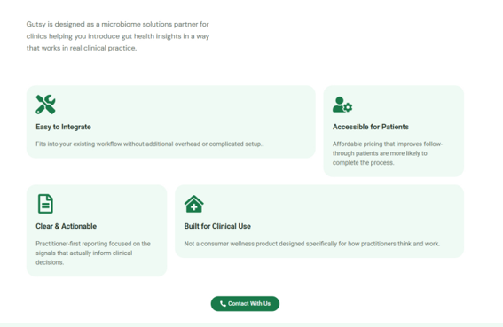 Gutsy Medical website before the redesign